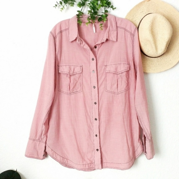 Free People Tops - Free People Western Button Down Top